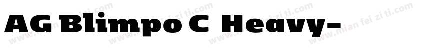 AG Blimpo C  Heavy字体转换